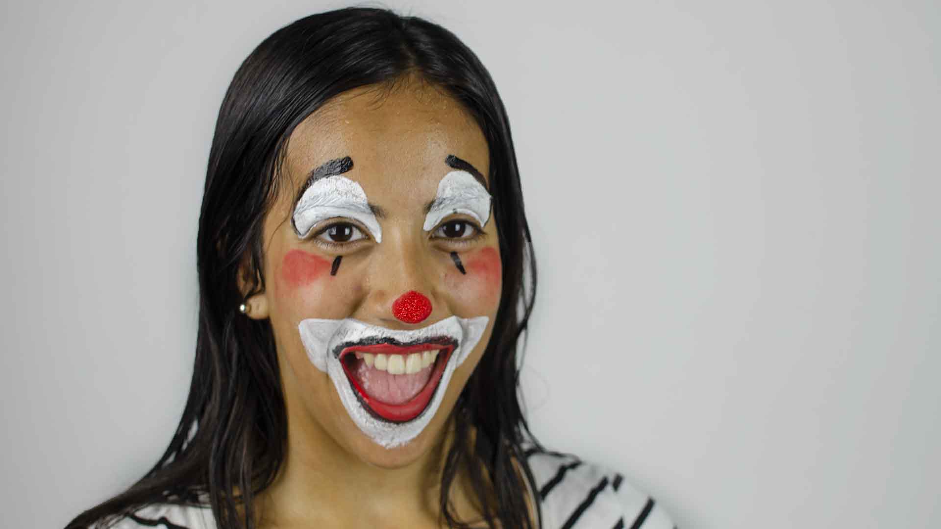 clown face paint instructions