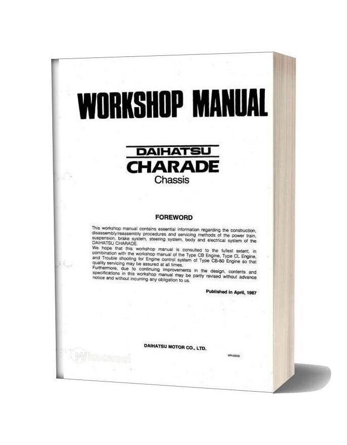 daihatsu charade workshop manual pdf