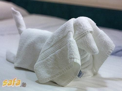 hotel towel folding instructions