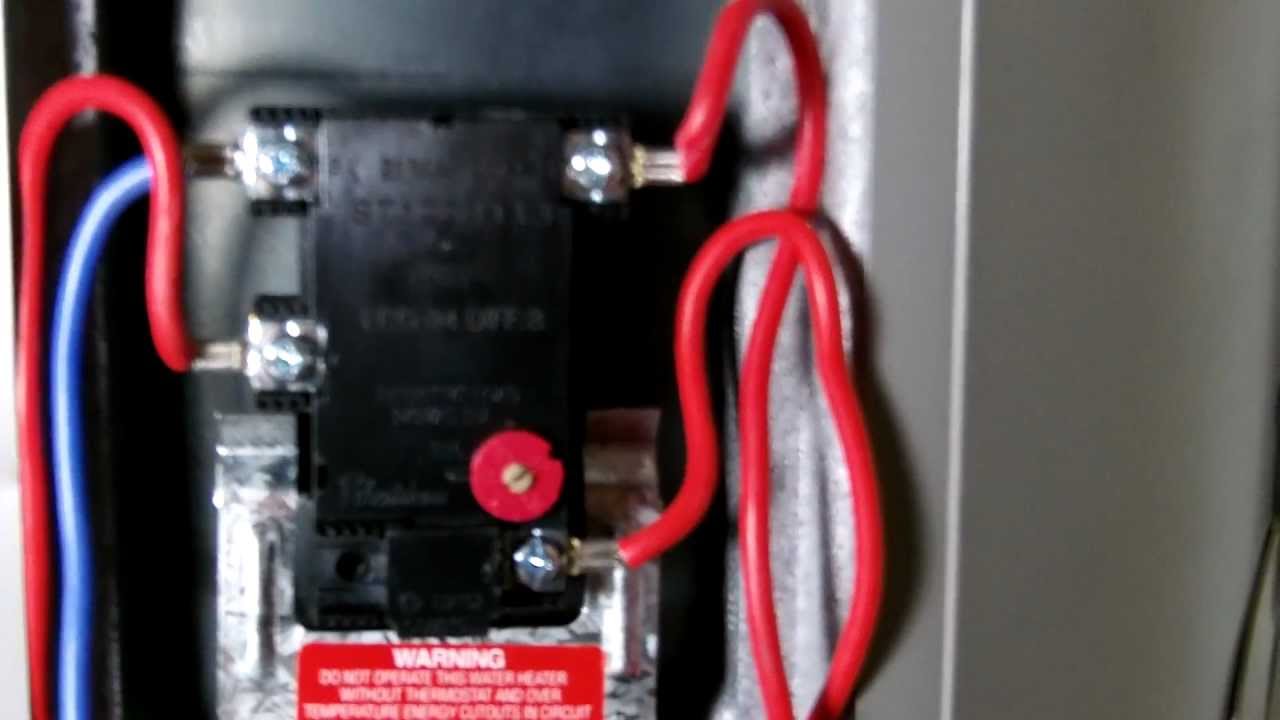 rheem water heater manual switch
