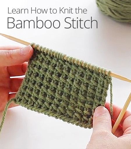 written instructions for knitting bamboo stitch
