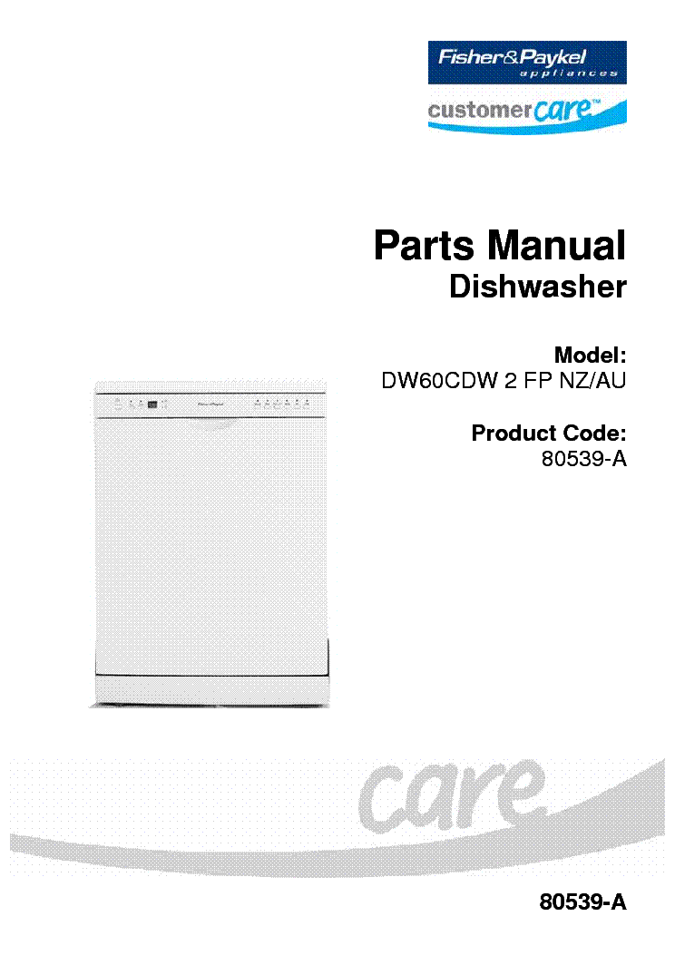 fisher and paykel dw681es manual