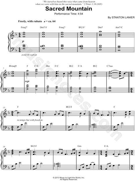 Free sacred piano sheet music pdf
