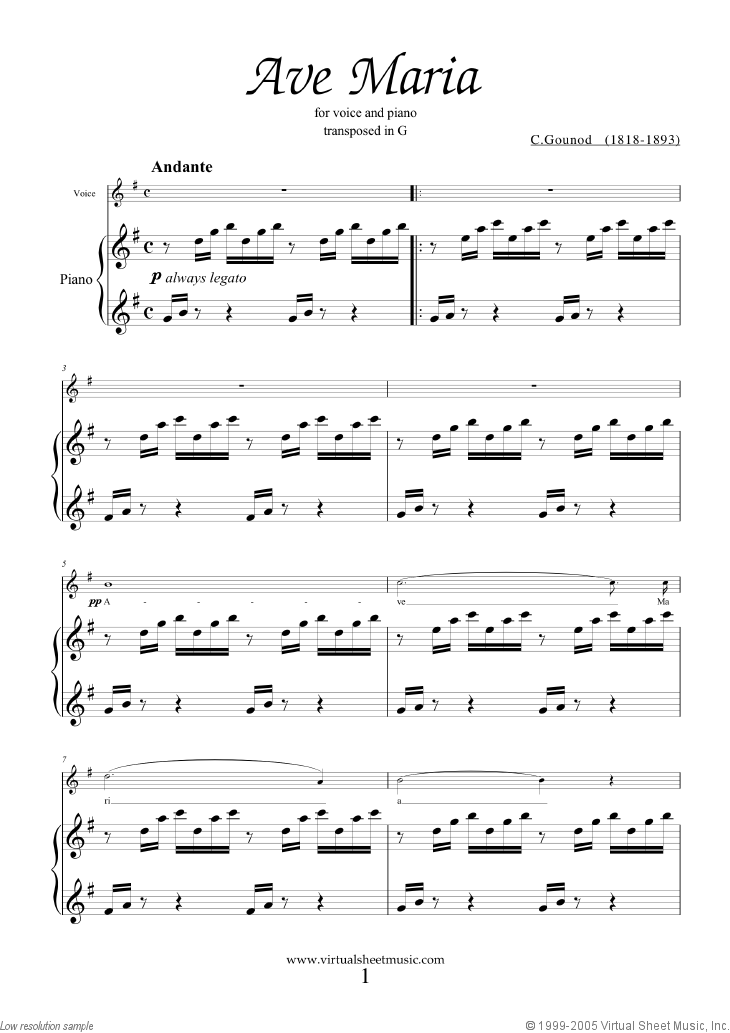 Ave maria schubert piano solo sheet music pdf