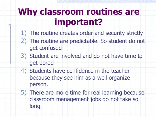 Classroom routines and procedures pdf