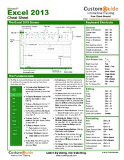 Excel 2013 formula cheat sheet pdf