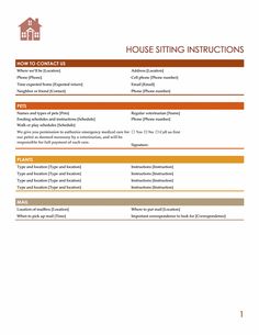 funny house instructions for house sitters