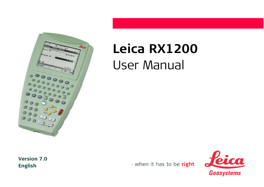 leica gps 1200 user manual
