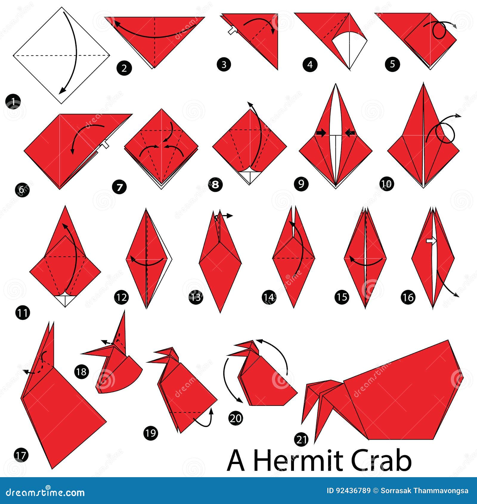 origami hermit crab instructions