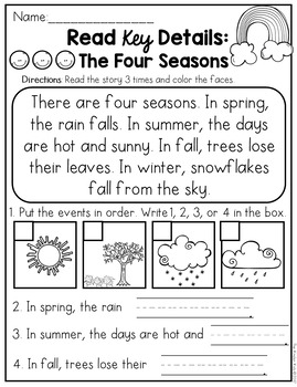 Reading comprehension for kindergarten pdf