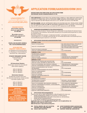 Uj nsfas application form 2015